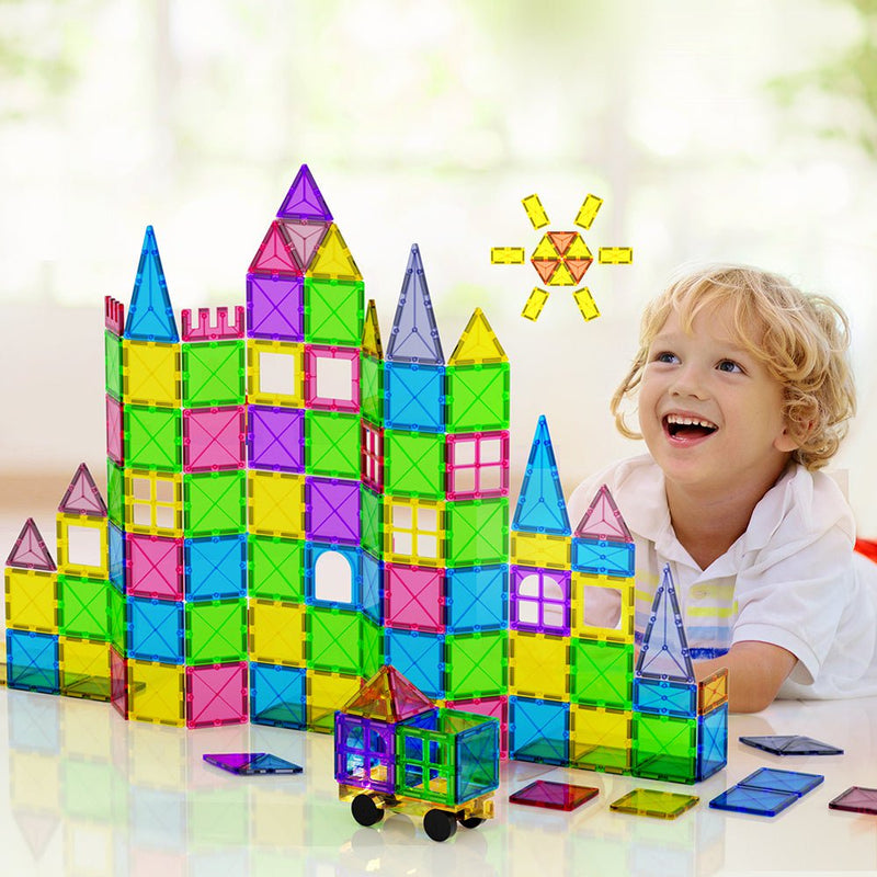 Keezi 120pcs Kids Magnetic Tiles Blocks Building Educational Toys Children Gift Payday Deals