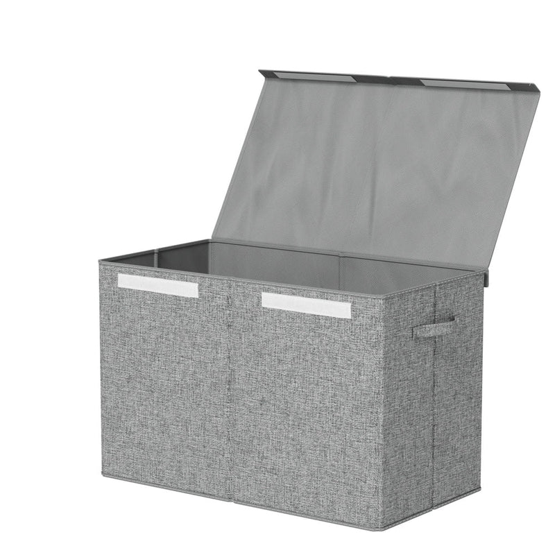 Keezi Large Toy Box Chest Storage with Flip-Top Lid Foldable Organizer Bins Grey Payday Deals