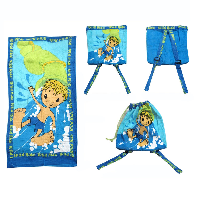 Kids Beach Towel N Bag Wild Ride Payday Deals