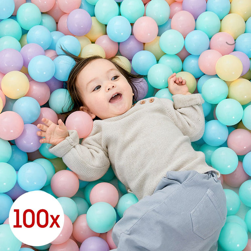 Kids Colourful Playballs Pack Soft Baby Toy Pastel Colours - 100PCS Payday Deals