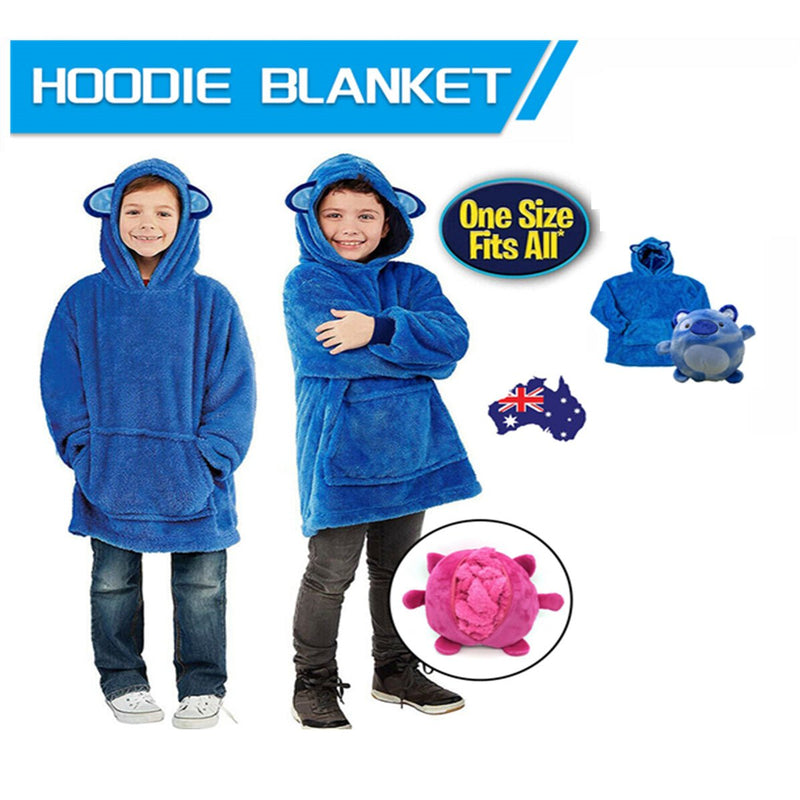 Kids Comfy Blanket Hoodie Ultra Plush Giant Sweatshirt Huggle Fleece Warm Hooded Payday Deals