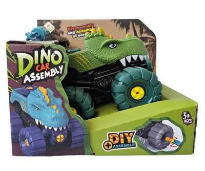 Kids Educational DIY Green Assembled Dinosaur Car 3+