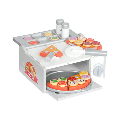 Kids Kitchen Play Set Wooden Toys Children Cooking Pizza Role Food Home Cookware