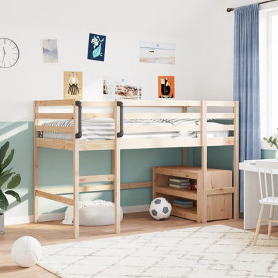 Kids' Loft Bed without Mattress 90x190 cm Solid Wood Pine