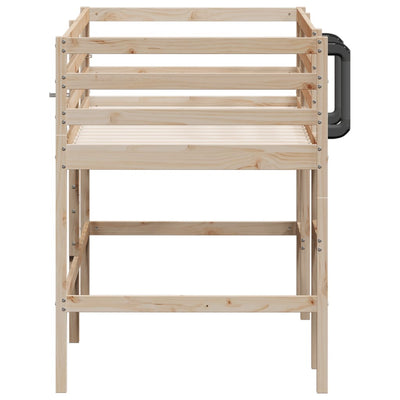 Kids' Loft Bed without Mattress 90x190 cm Solid Wood Pine Payday Deals