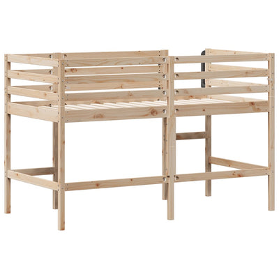 Kids' Loft Bed without Mattress 90x190 cm Solid Wood Pine Payday Deals