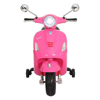 Kids Ride On Car Motorcycle Motorbike VESPA Licensed Scooter Electric Toys Pink Payday Deals