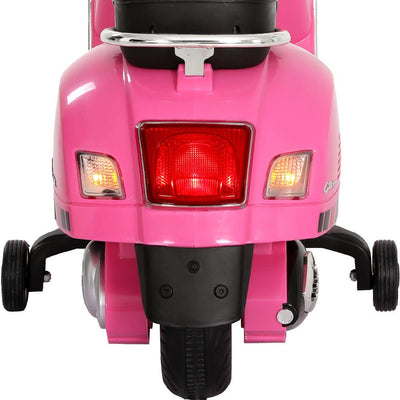 Kids Ride On Car Motorcycle Motorbike VESPA Licensed Scooter Electric Toys Pink Payday Deals
