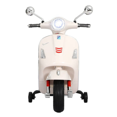 Kids Ride On Car Motorcycle Motorbike VESPA Licensed Scooter Electric Toys White Payday Deals