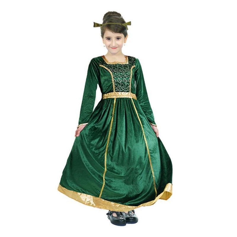 Kids Shrek Ogre Princess Fiona Costume Dress Up Book Week Party Children&