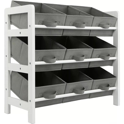 Kids Toy Box Storage Unit Drawers Childrens Bedroom Shelf Baby Nursery Furniture Grey Payday Deals