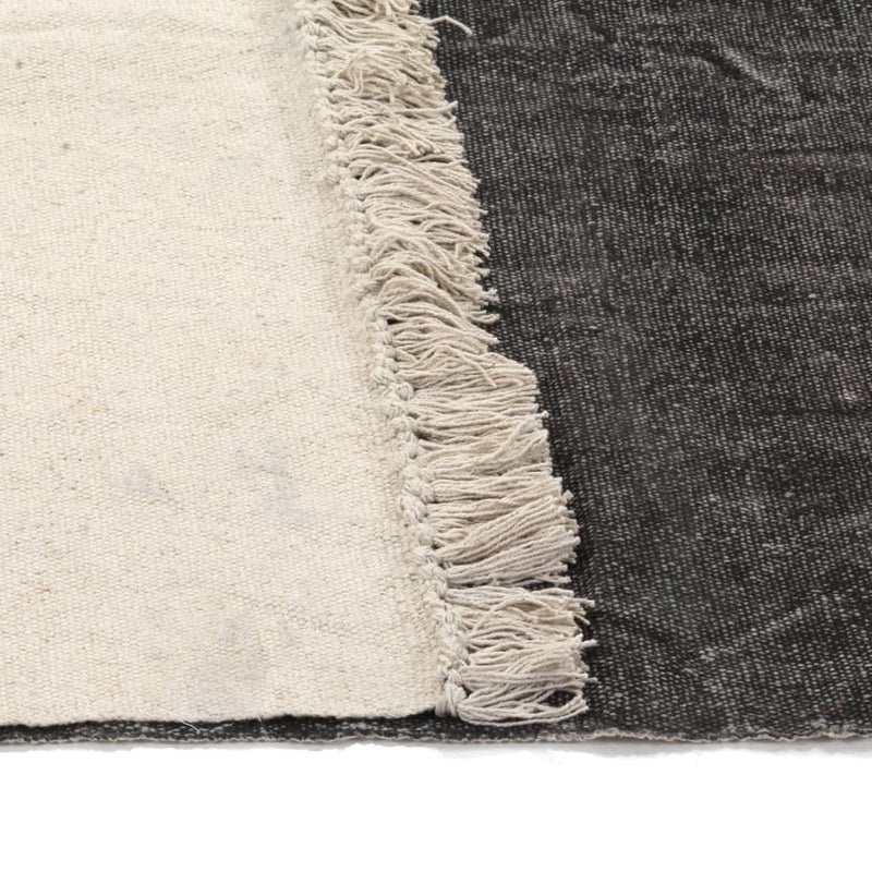Kilim Rug Cotton 160x230 cm Anthracite Payday Deals