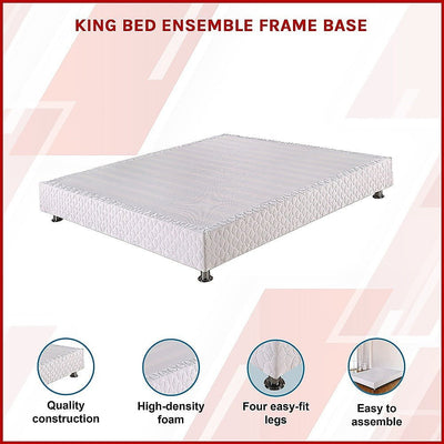 King Bed Ensemble Frame Base Payday Deals