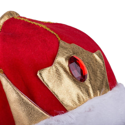 KING HAT Crown Costume Accessory Halloween Prince Party Dress Soft Gold/Red Cap Payday Deals