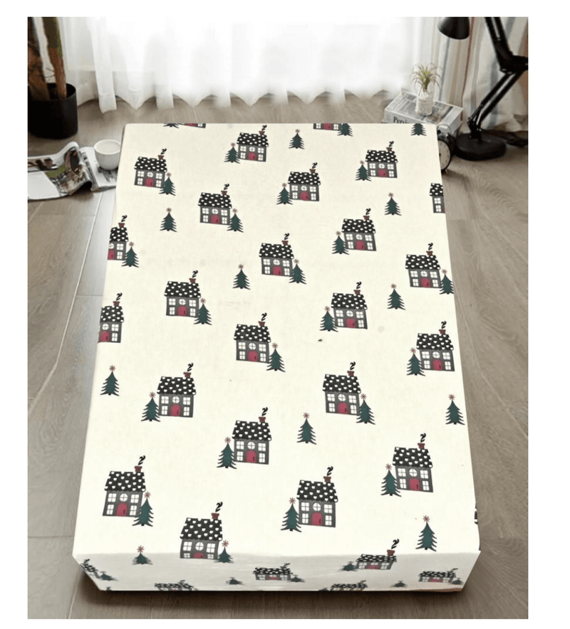 King Luxury 100% Cotton Flannelette Fitted Bed Sheet Xmas Flannel - Beige Payday Deals