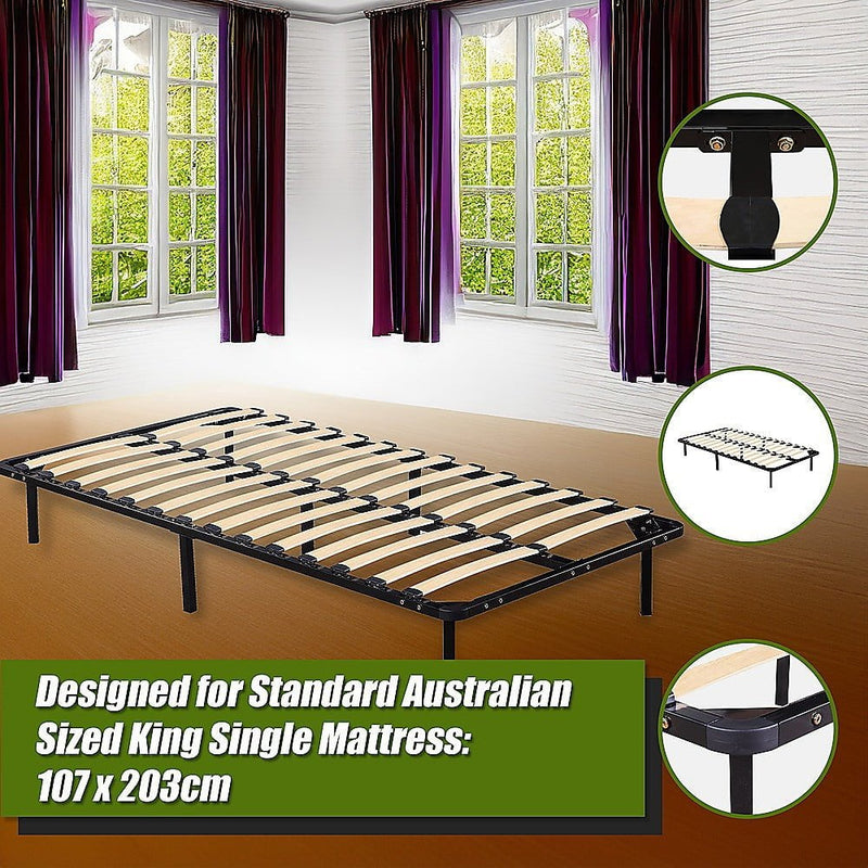 King Single Metal Bed Frame - Bedroom Furniture Payday Deals