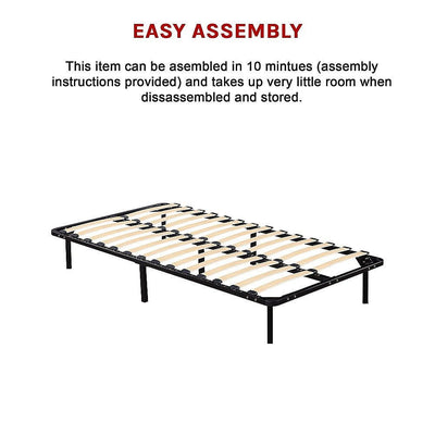 King Single Metal Bed Frame - Bedroom Furniture Payday Deals