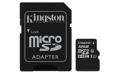 KINGSTON  Canvas Select:MicroSD 32GB , 80MB/s read and 10MB/s write with SD adapter SDCS/32GB