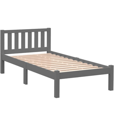 Kingston Slumber King Single Wooden Timber Bed Frame, Grey Payday Deals