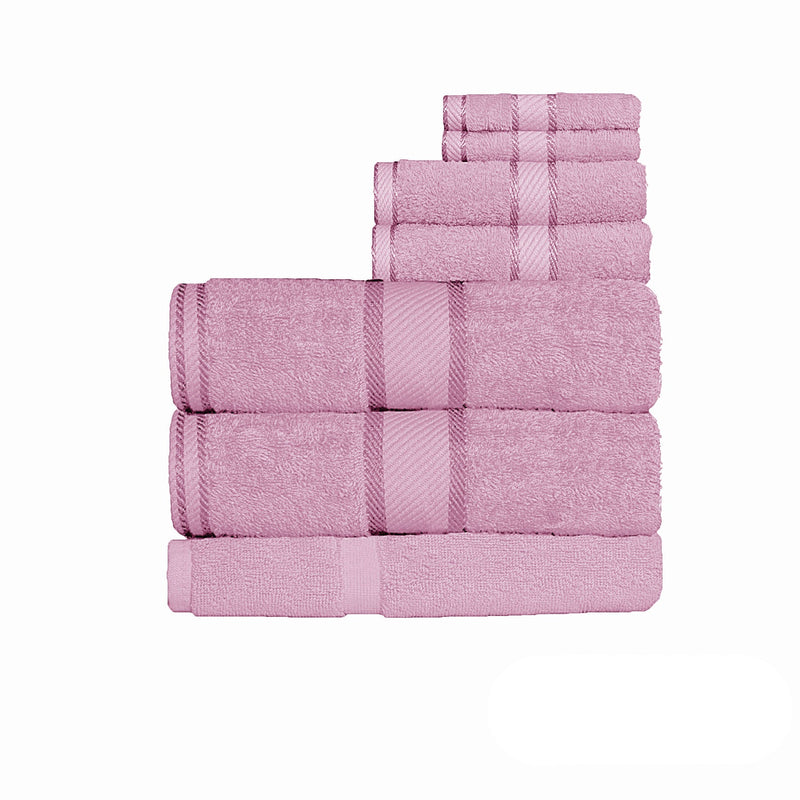 Kingtex 550gsm Cotton 7 Pce Bath Sheet Set Rose Payday Deals