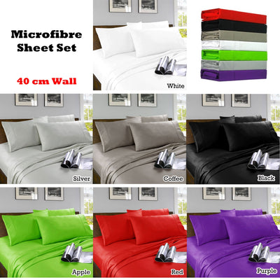 Kingtex Microfibre Sheet Set Coffee Single Payday Deals