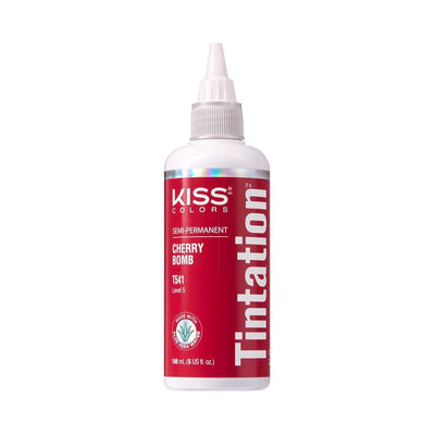 Kiss Tintation Semi-Permanent Hair Colour with Aloe Vera 148ml Cherry Bomb T541 Payday Deals