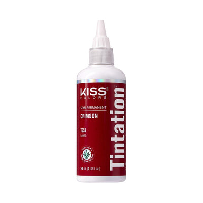 Kiss Tintation Semi-Permanent Hair Colour with Aloe Vera 148ml Crimson T553 Payday Deals