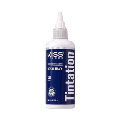 Kiss Tintation Semi-Permanent Hair Colour with Aloe Vera 148ml Royal Navy T290