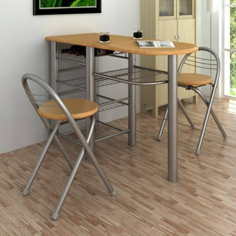 Kitchen / Breakfast Bar / Table and Chairs Set Wood Payday Deals