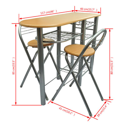 Kitchen / Breakfast Bar / Table and Chairs Set Wood Payday Deals