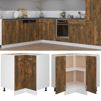 Kitchen Cabinet Smoked Oak 75.5x75.5x81.5 cm Engineered Wood Payday Deals