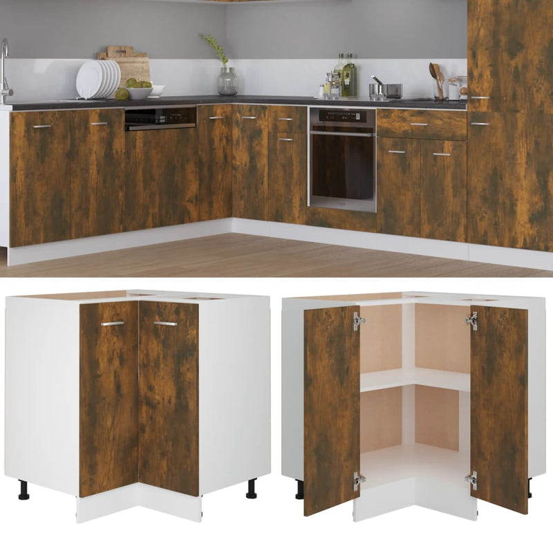 Kitchen Cabinet Smoked Oak 75.5x75.5x81.5 cm Engineered Wood Payday Deals