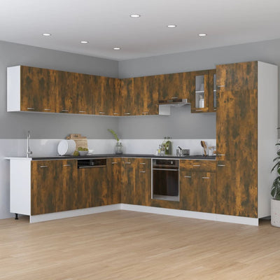 Kitchen Cabinet Smoked Oak 75.5x75.5x81.5 cm Engineered Wood Payday Deals