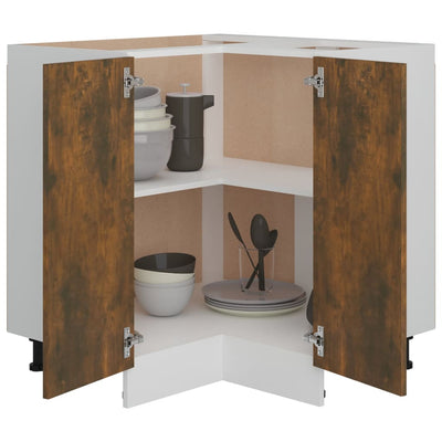 Kitchen Cabinet Smoked Oak 75.5x75.5x81.5 cm Engineered Wood Payday Deals