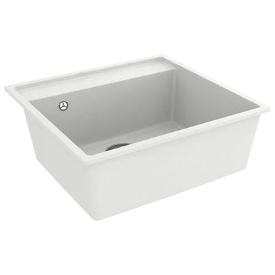 Kitchen Sink with Overflow Hole White Granite Payday Deals