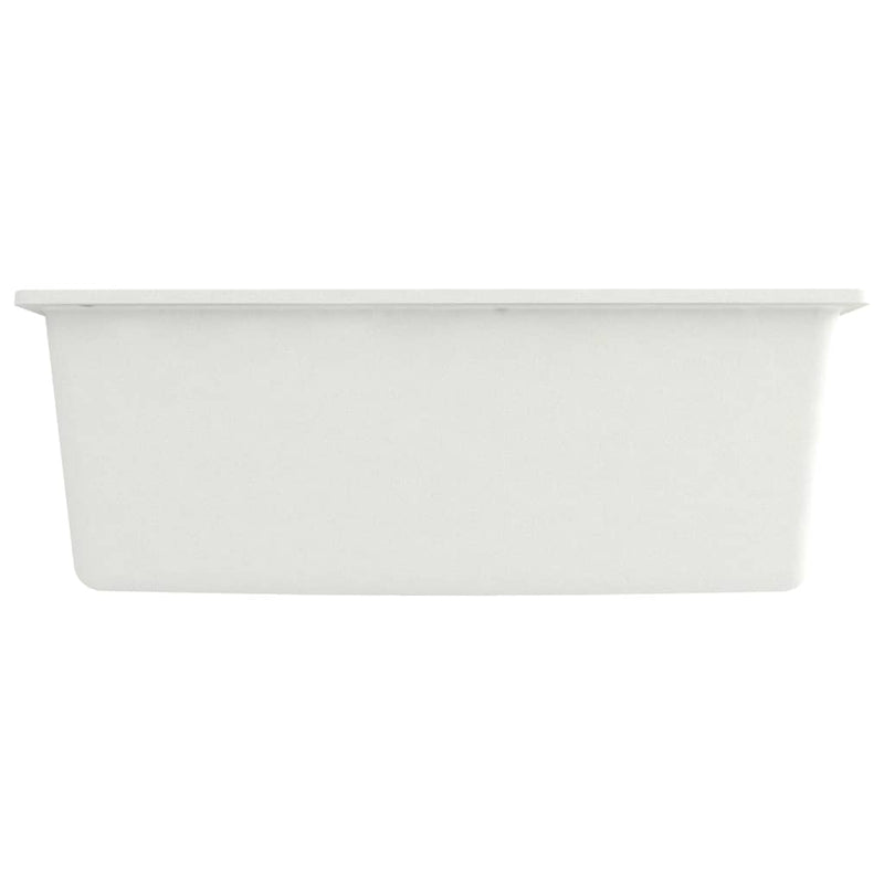 Kitchen Sink with Overflow Hole White Granite Payday Deals