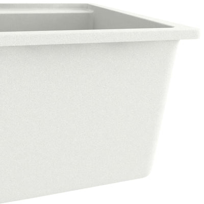 Kitchen Sink with Overflow Hole White Granite Payday Deals