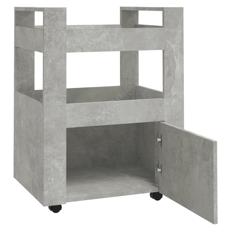 Kitchen Trolley Concrete Grey 60x45x80 cm Engineered Wood Payday Deals