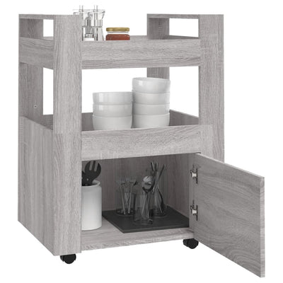 Kitchen Trolley Grey Sonoma 60x45x80 cm Engineered Wood Payday Deals
