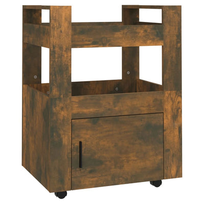 Kitchen Trolley Smoked Oak 60x45x80 cm Engineered Wood Payday Deals