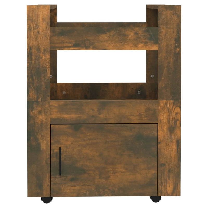 Kitchen Trolley Smoked Oak 60x45x80 cm Engineered Wood Payday Deals