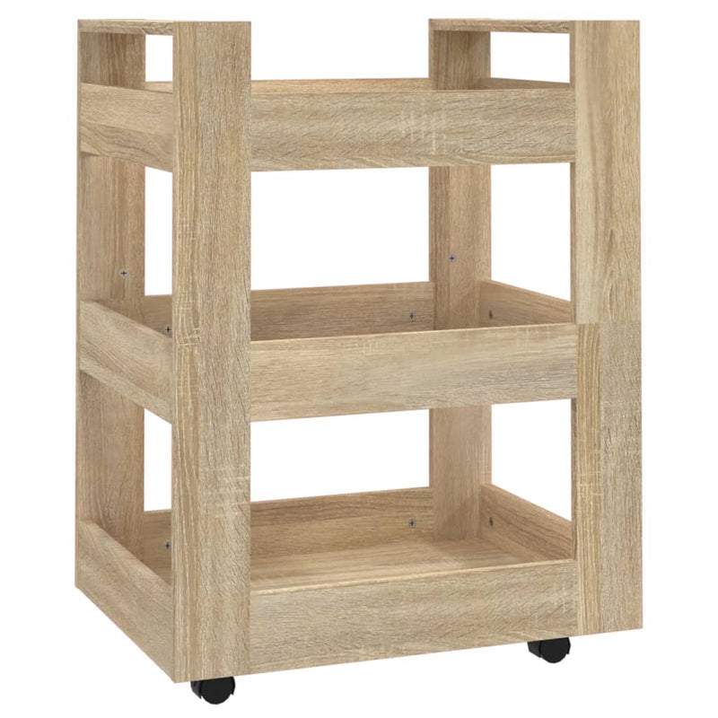 Kitchen Trolley Sonoma Oak 60x45x80 cm Engineered Wood Payday Deals