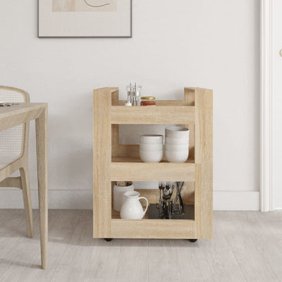 Kitchen Trolley Sonoma Oak 60x45x80 cm Engineered Wood Payday Deals
