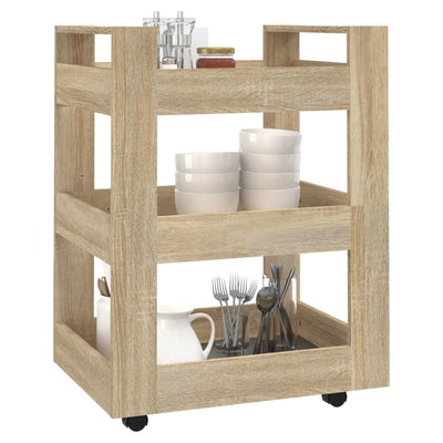 Kitchen Trolley Sonoma Oak 60x45x80 cm Engineered Wood Payday Deals