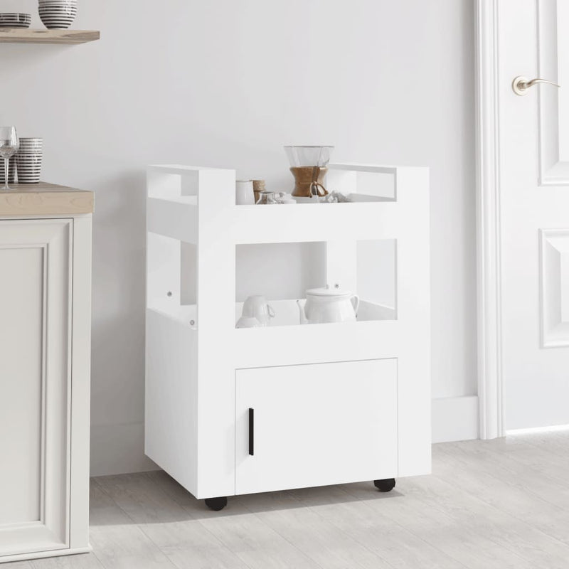 Kitchen Trolley White 60x45x80 cm Engineered Wood Payday Deals