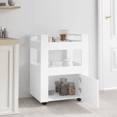 Kitchen Trolley White 60x45x80 cm Engineered Wood Payday Deals