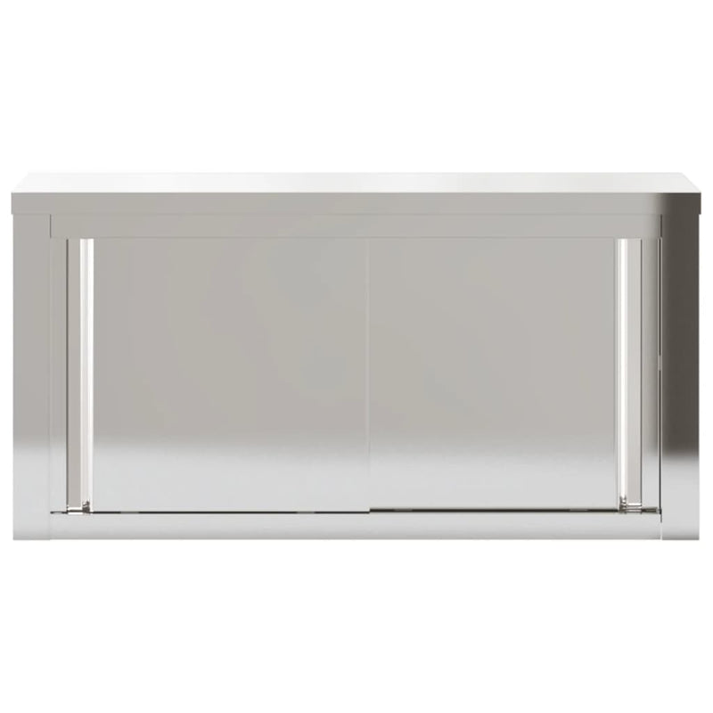 Kitchen Wall Cabinet with Sliding Doors Stainless Steel Payday Deals