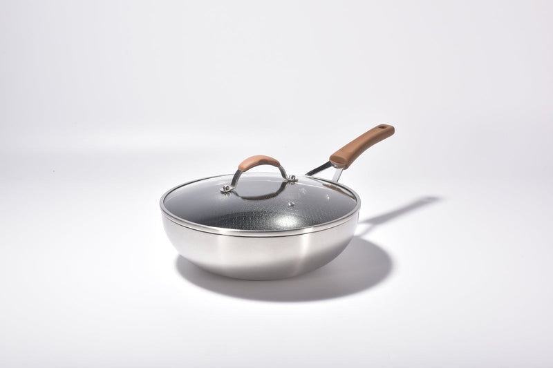 Kylin 3 Layer Stainless Steel Non Stick Noka Wok 30cm Payday Deals