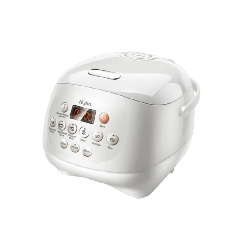 Kylin Electric No Coating Non-stick Healthy Ceramic Rice Cooker in 6 Cups 3L - White Payday Deals