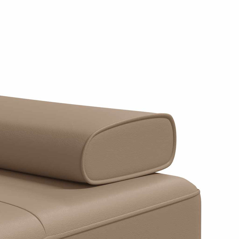 L-shaped Sofa Bed Cappuccino 255x140x70 cm Faux Leather Payday Deals